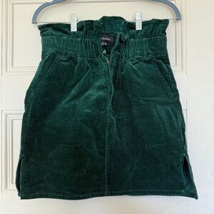 Shinestar Green Ruched Pencil Skirt